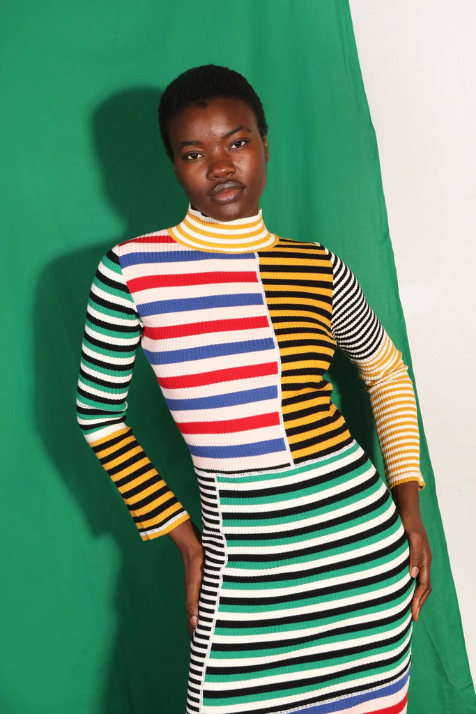 Cecil Dress (Multi Stripe) by L.F. Markey