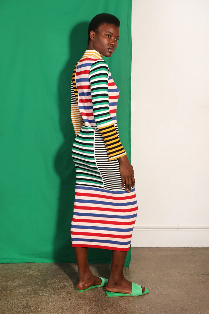 Cecil Dress (Multi Stripe) by L.F. Markey