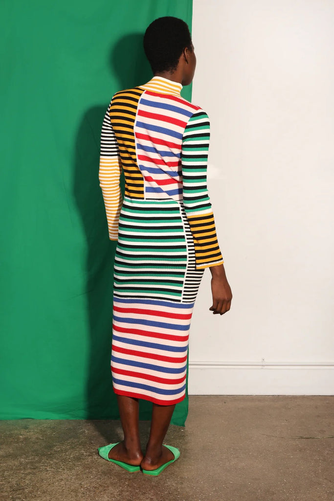 Cecil Dress (Multi Stripe) by L.F. Markey