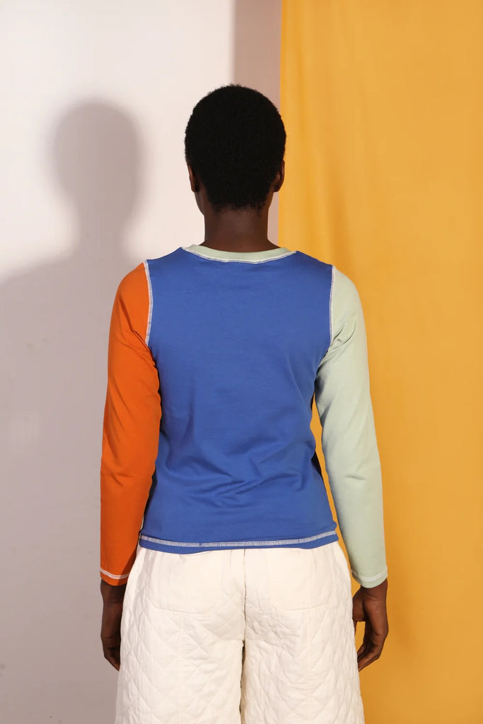 Luca Top (Cobalt Patchwork) by L.F. Markey