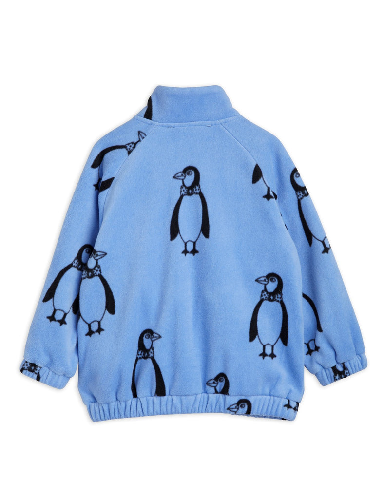 Penguin Fleece Jacket (Blue) by Mini Rodini