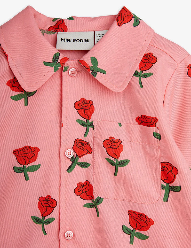 Roses Woven Long Sleeve Shirt by Mini Rodini