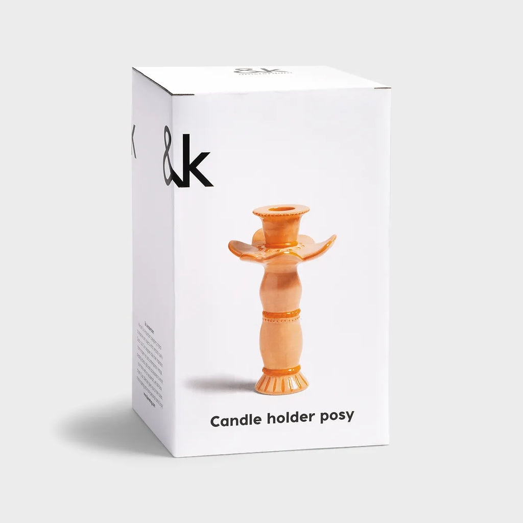 Posy Candle Holder (Orange) by Yo Home