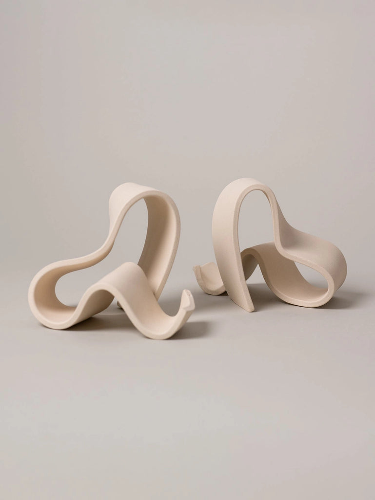 Fettu Bookend Set (Cream) by Virginia Sin