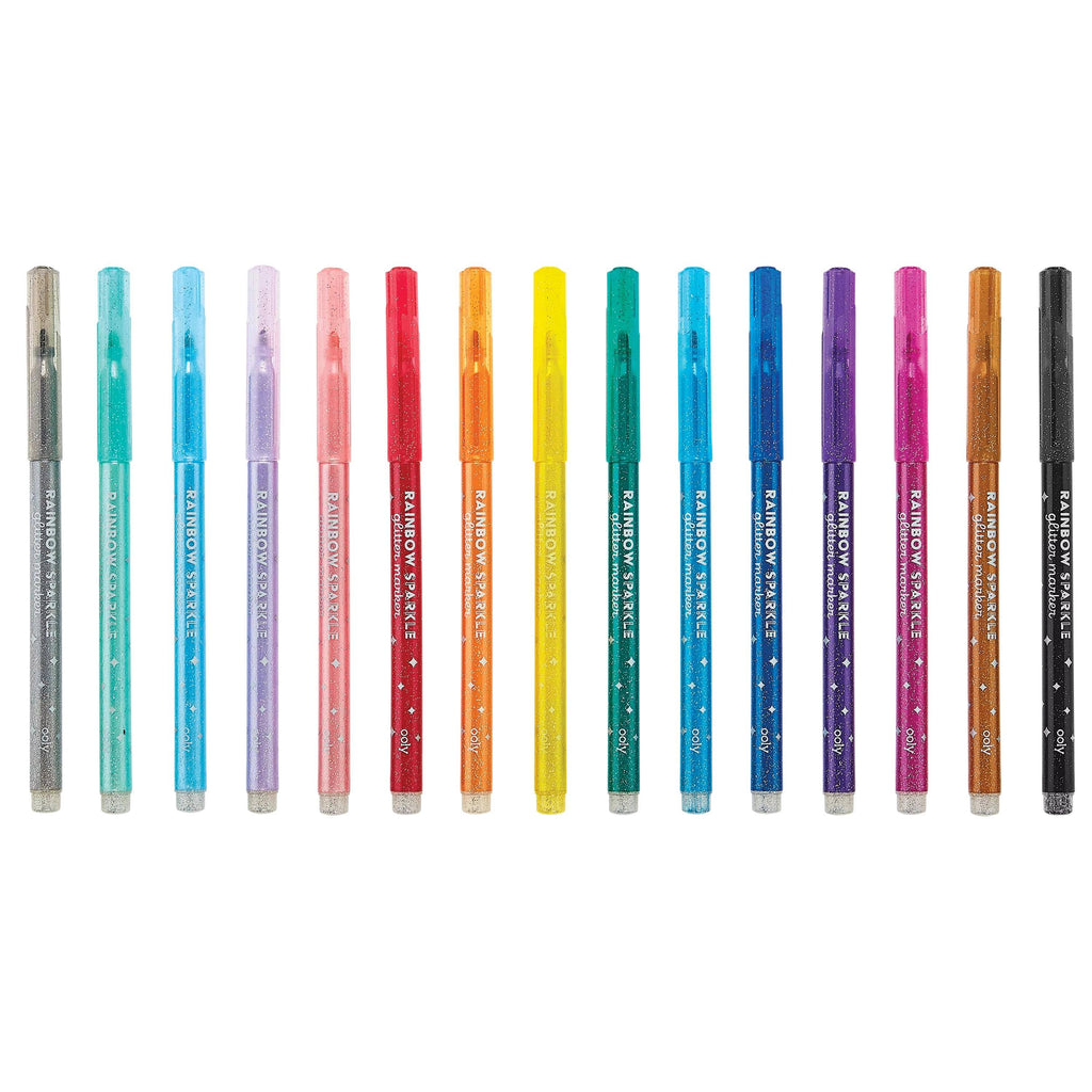 Rainbow Sparkle Glitter Markers by OOLY