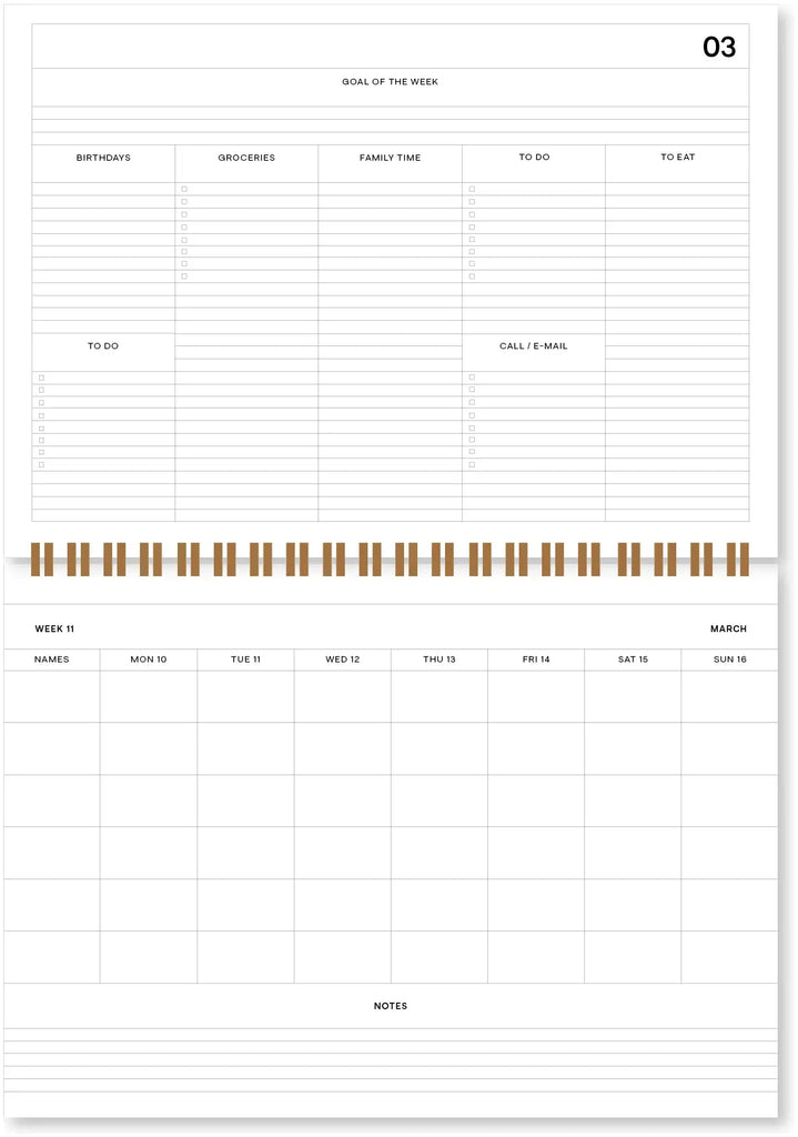 2025 Fabrique Family Planner by A-Journal Stationery