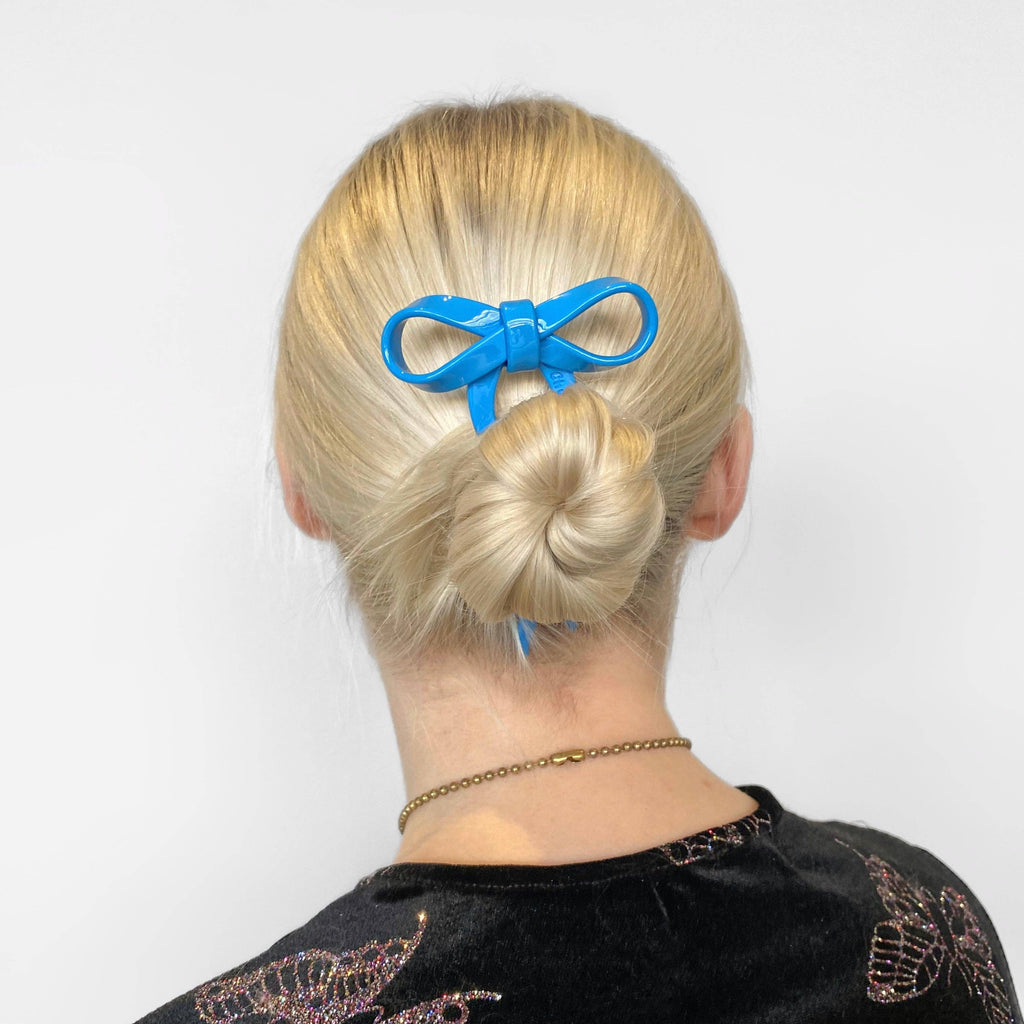 Small Bow Hairpin (Blue) by The Yo Store