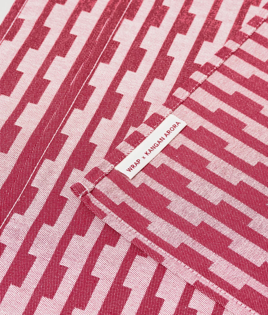 Broken Stripes Napkin Set (Burgundy) by Wrap