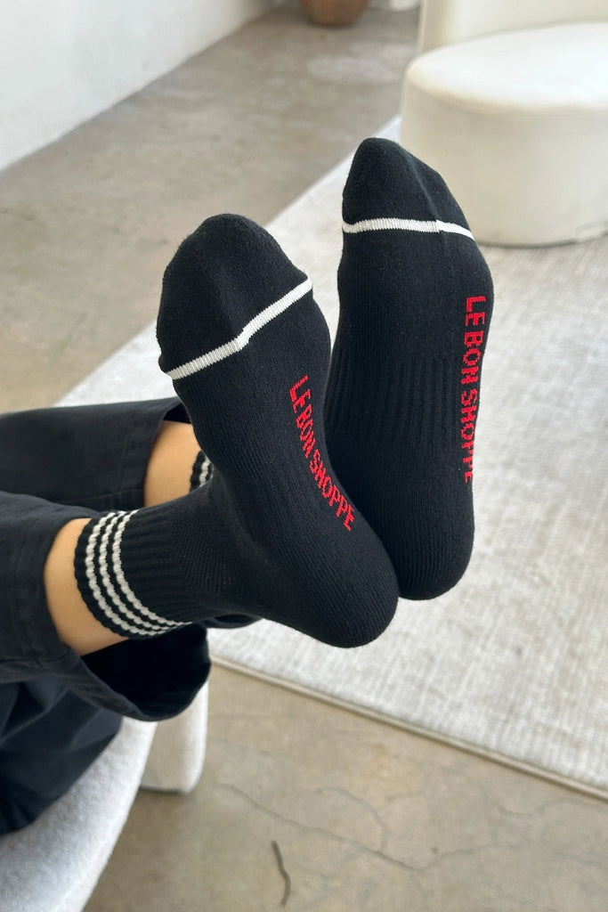 Girlfriend Socks (Black) by Le Bon Shoppe