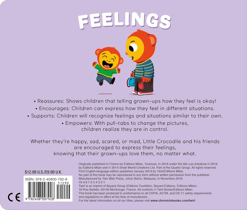 Feelings: A Pull-the-Tab Board Book by Tinies Books