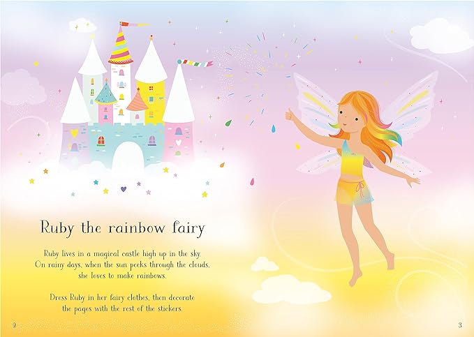 Little Sticker Dolly Dressing (Rainbow Fairy) by Tinies Books