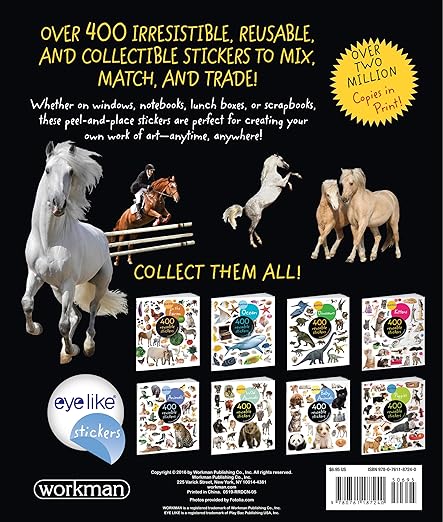 400 Reusable Stickers (Horses) by Tinies Books