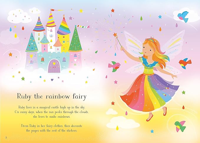 Little Sticker Dolly Dressing (Rainbow Fairy) by Tinies Books