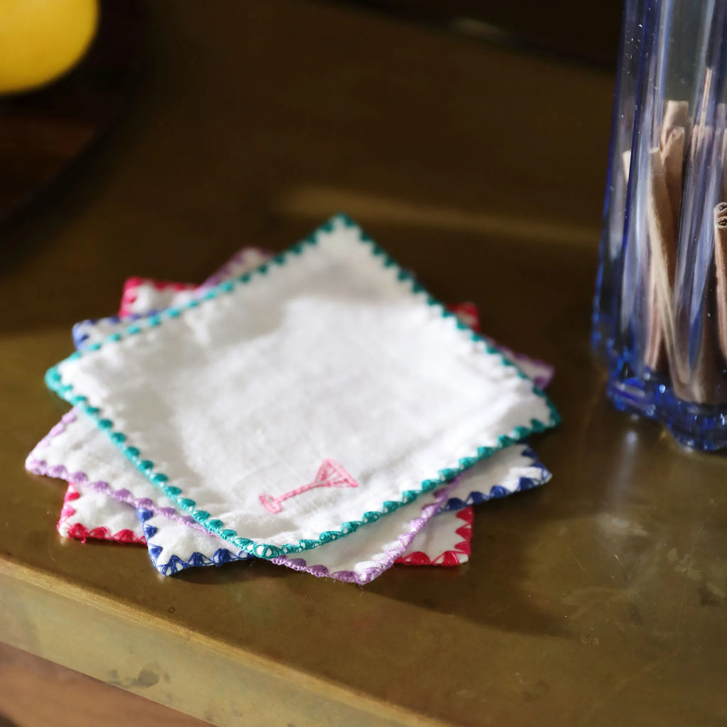 Cocktail Napkin Set (Zigzag) by Yo Home