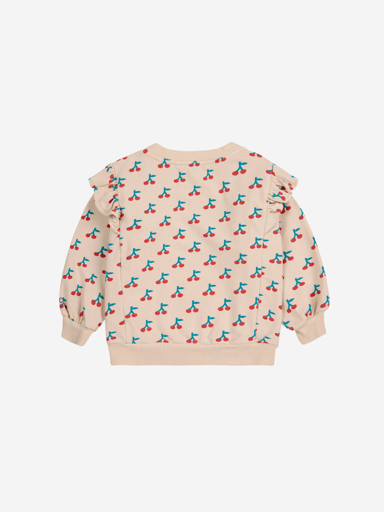 Cherry Ruffle Sweatshirt (Baby) by Bobo Choses