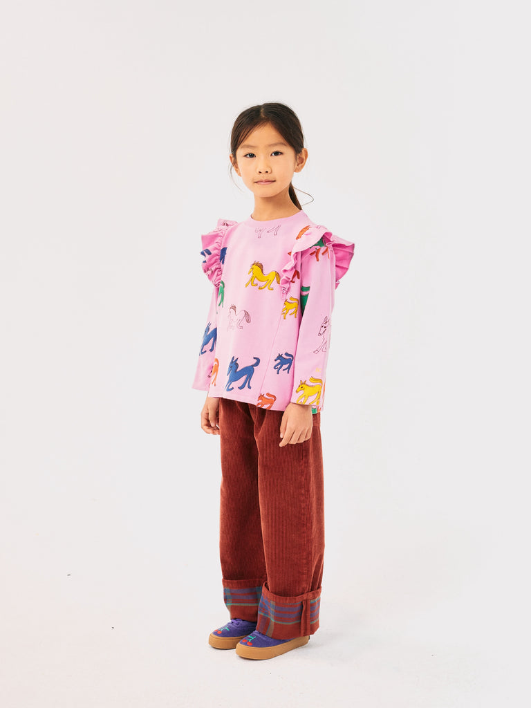 Wonder Horse Ruffle Sweatshirt (Kids) by Bobo Choses