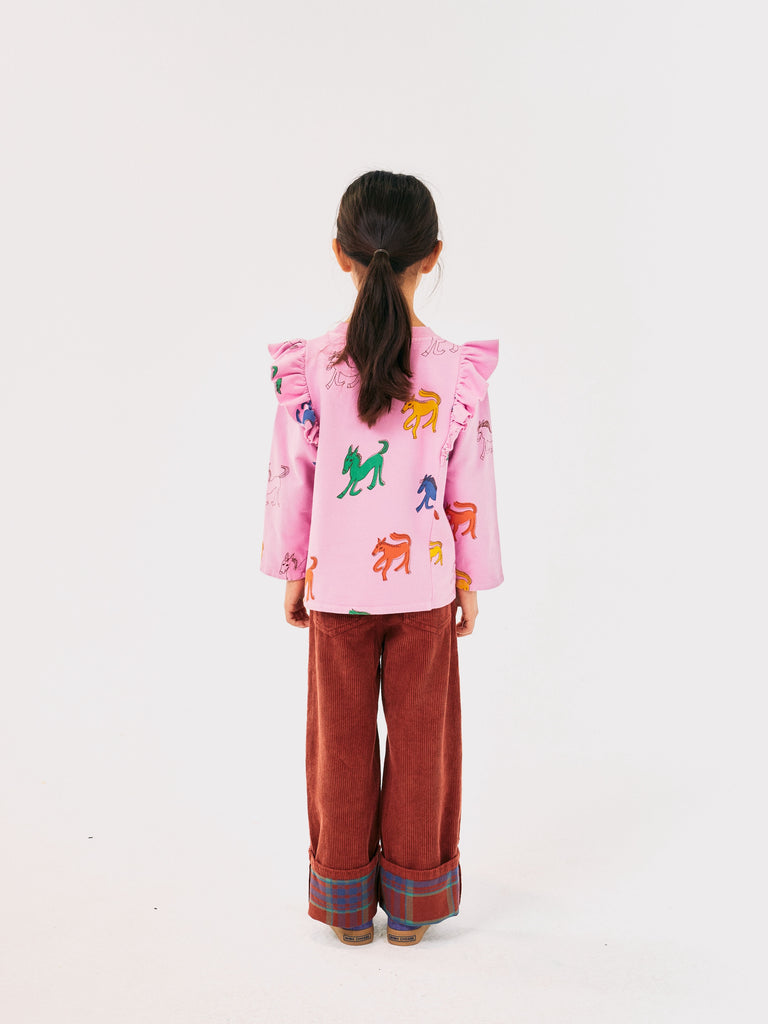 Wonder Horse Ruffle Sweatshirt (Kids) by Bobo Choses