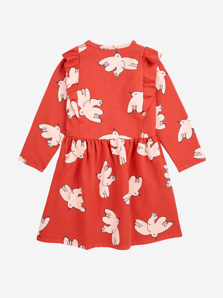 Freedom Bird Ruffle Dress (Kids) by Bobo Choses