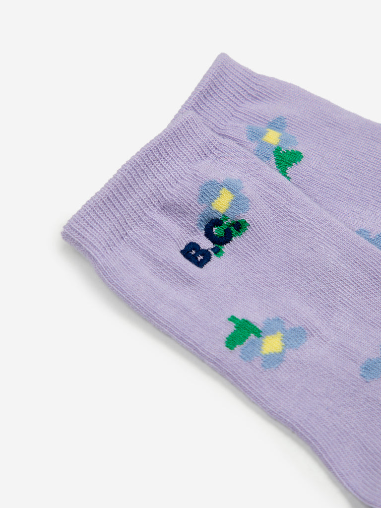 Pansy Flower Long Socks (Baby) by Bobo Choses