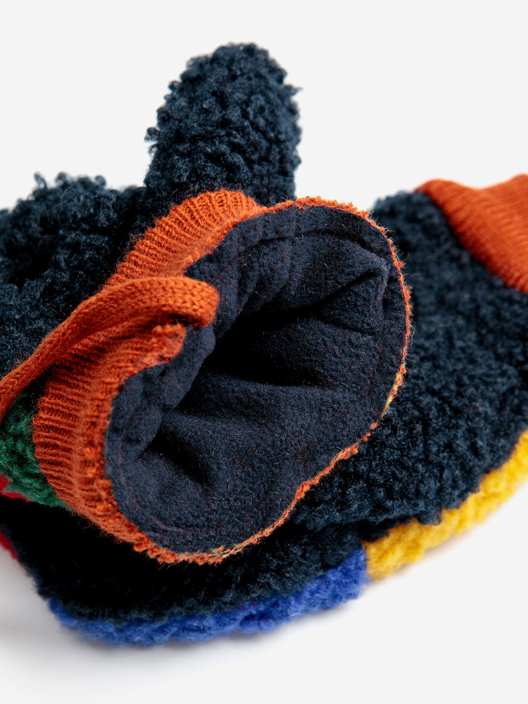 Color Block Sheepskin Mittens (Baby) by Bobo Choses