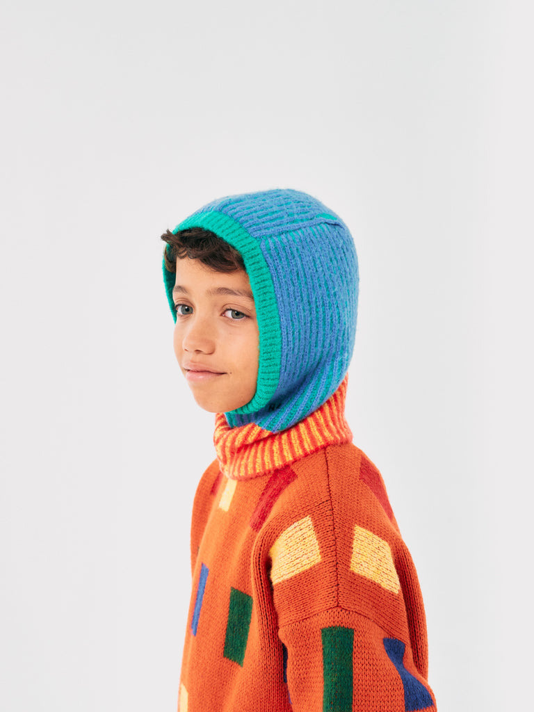 Color Stripes Knitted Balaclava by Bobo Choses