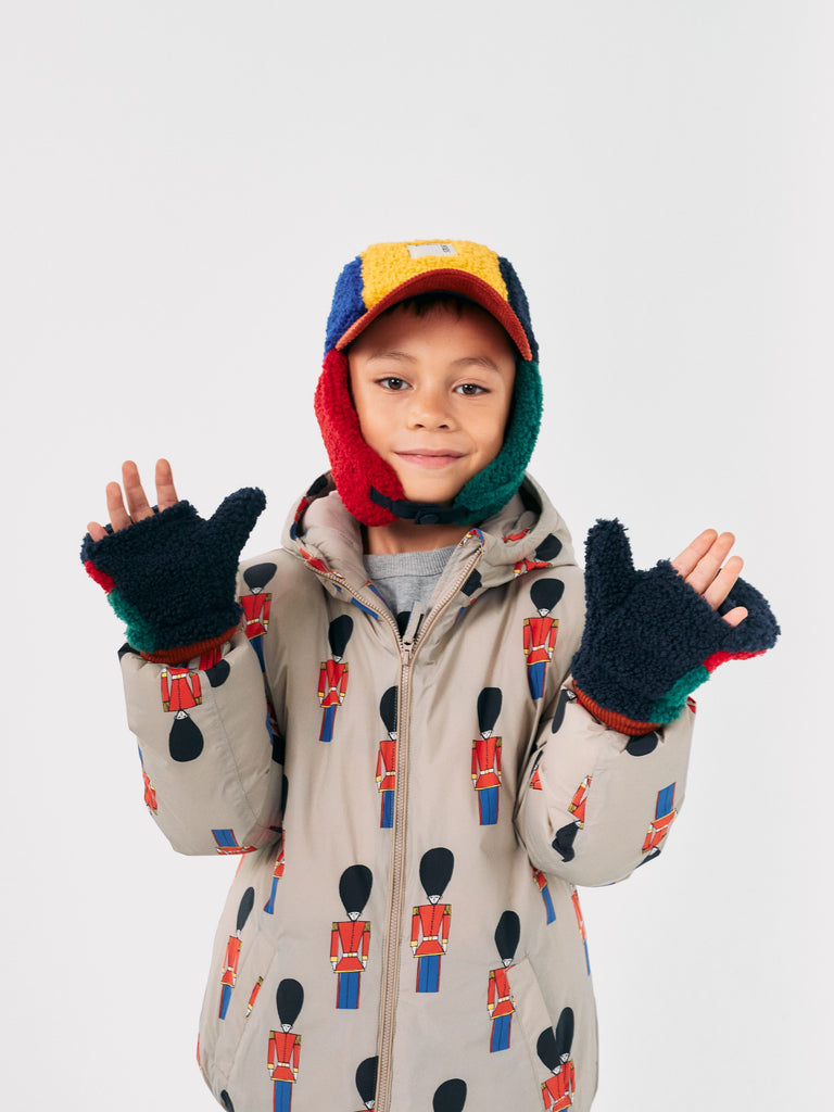 Color Block Sheepskin Mittens (Kids) by Bobo Choses