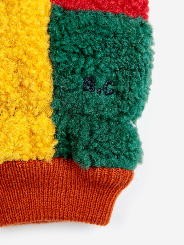 Color Block Sheepskin Mittens (Kids) by Bobo Choses