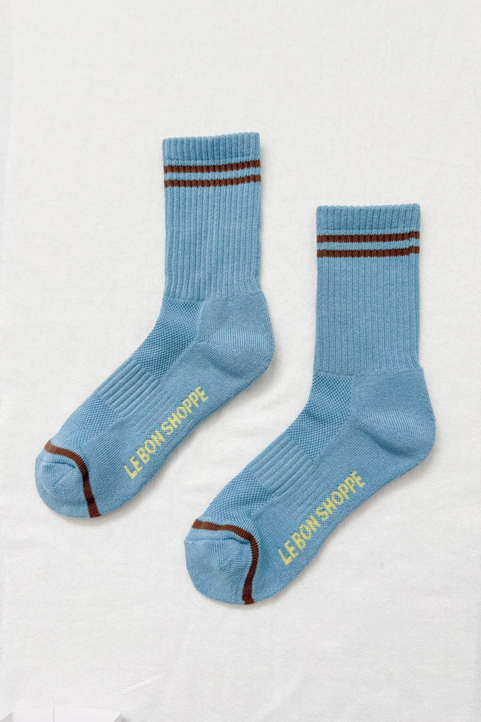 Boyfriend Socks (Powder Blue) by Le Bon Shoppe