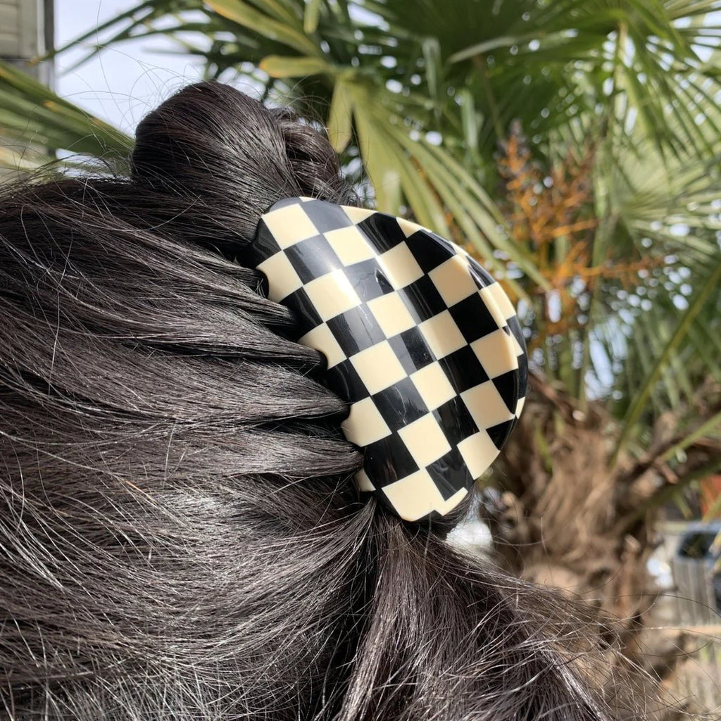 Checker Claw Clip (Black+White) by The Yo Store