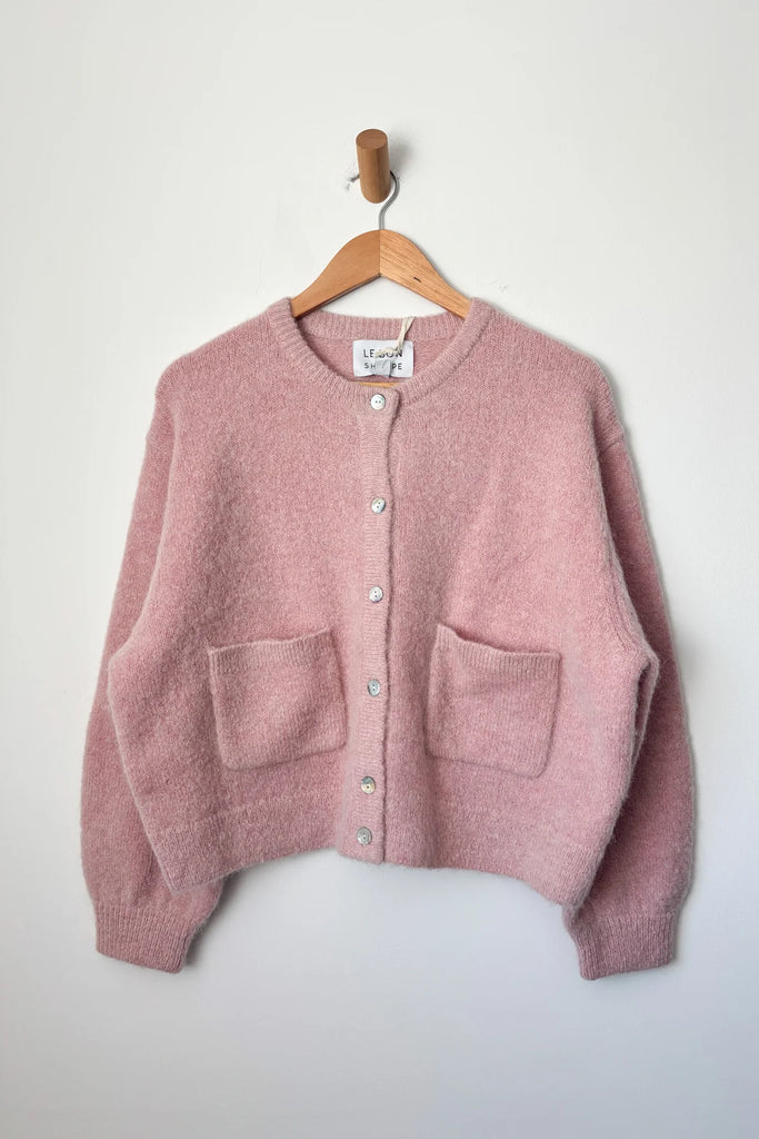 Amélie Alpaca Cardigan - Pink Rose by Le Bon Shoppe