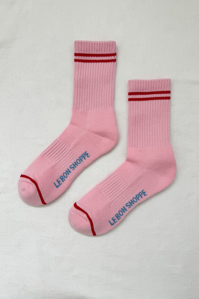 Boyfriend Socks (Amour Pink) by Le Bon Shoppe