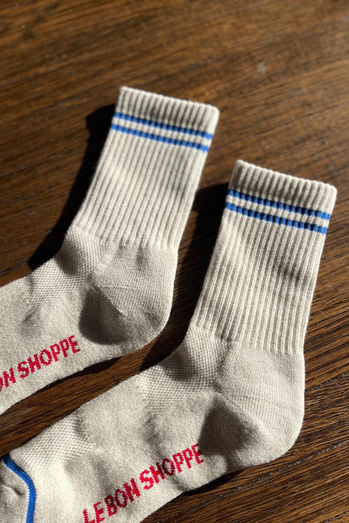 Boyfriend Socks (Ice) by Le Bon Shoppe