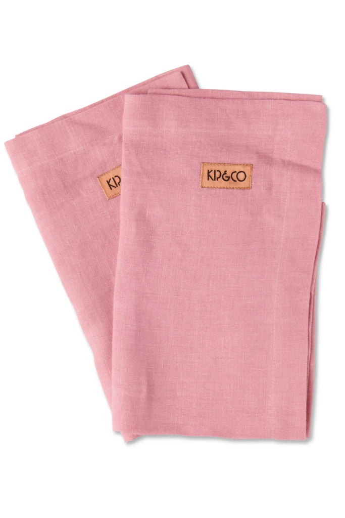 4-Piece Linen Napkin Set (Peony) by Kip & Co