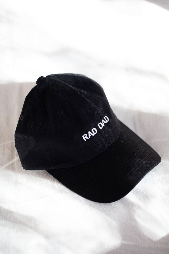 Rad Dad Cap (White on Black ) by Intentionally Blank