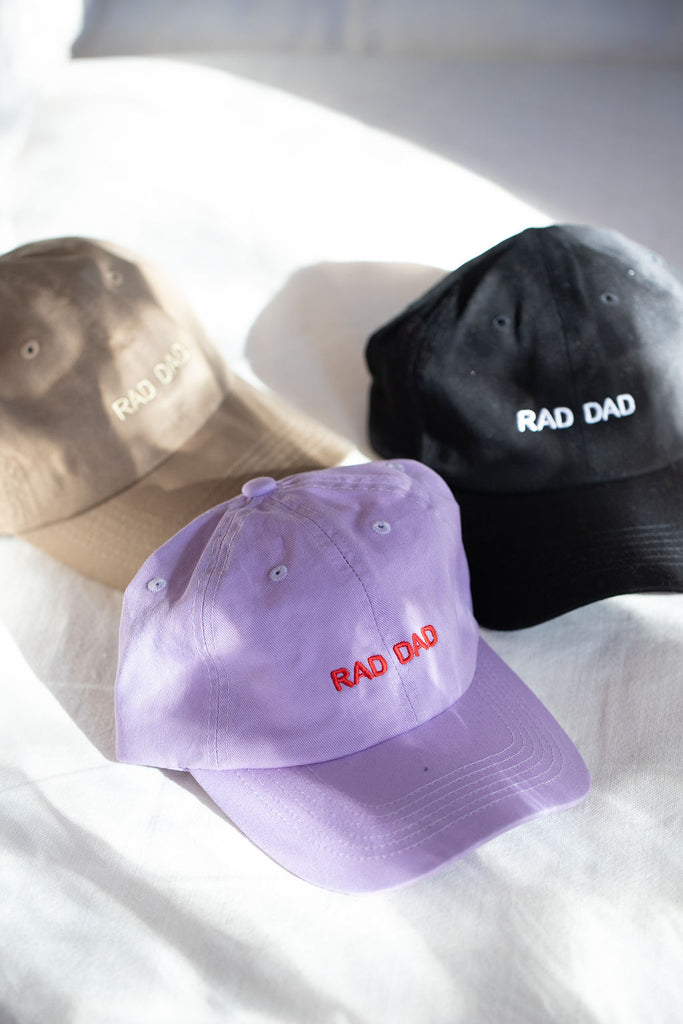 Rad Dad Cap (White on Black ) by Intentionally Blank