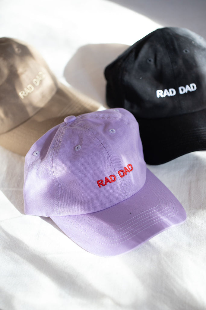 Rad Dad Cap (White on Black ) by Intentionally Blank