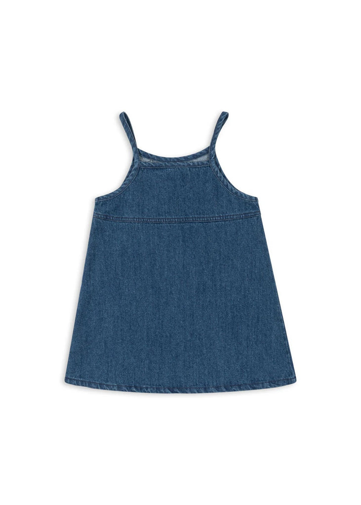 Denim Strap Dress (Blue Cherry) by Konges Slojd