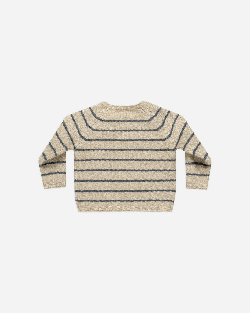 Ace Knit Sweater (Indigo Stripe) by Quincy Mae