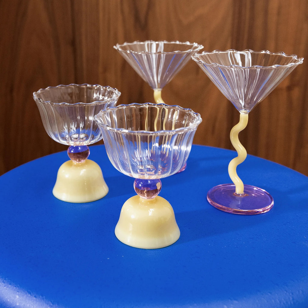 Glass Tulip Set (Caramel) by Yo Home