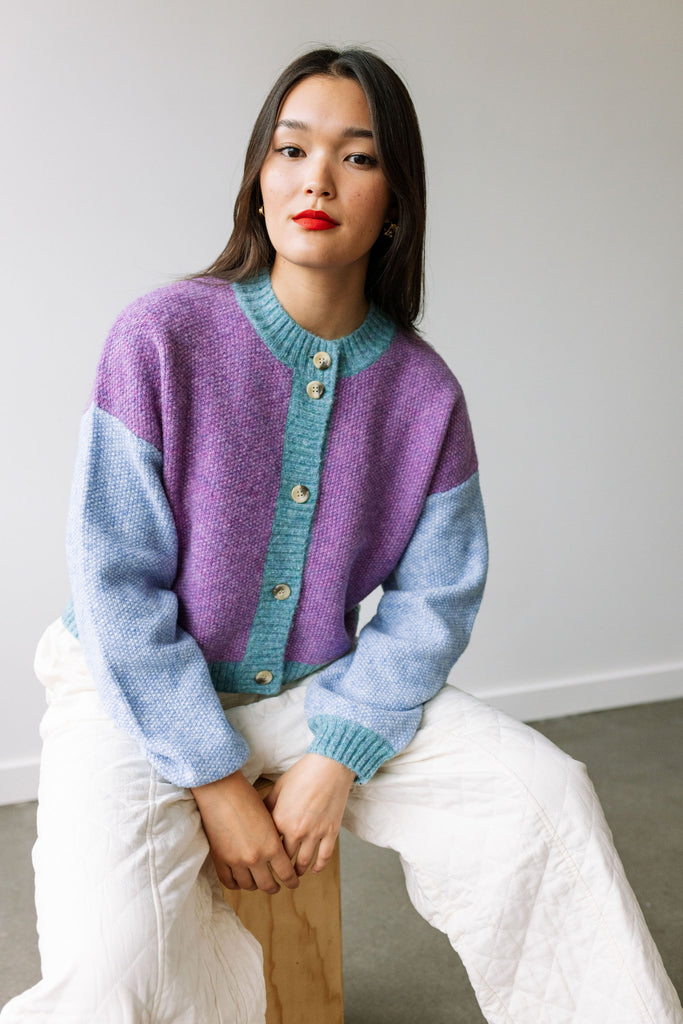 Color mixed Cardigan - Multicolor by Stella Nova