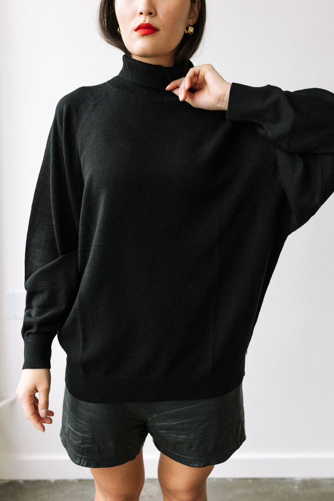 Merino Wool Sweater (Black) by ottod'Ame