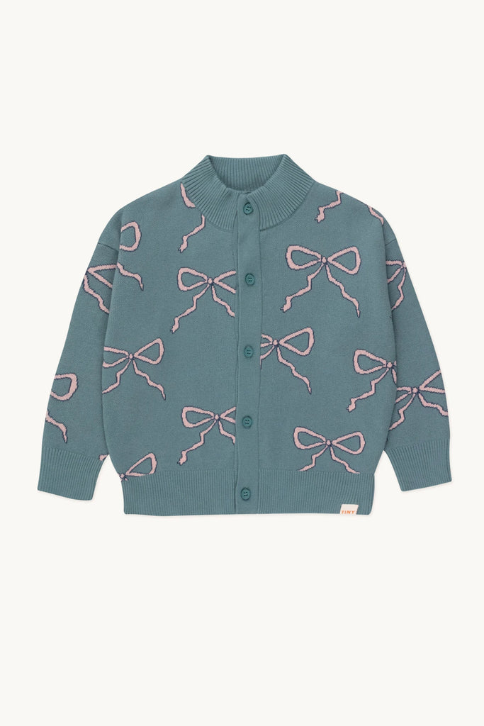 Bow Mockneck Cardigan (Kids) by Tiny Cottons