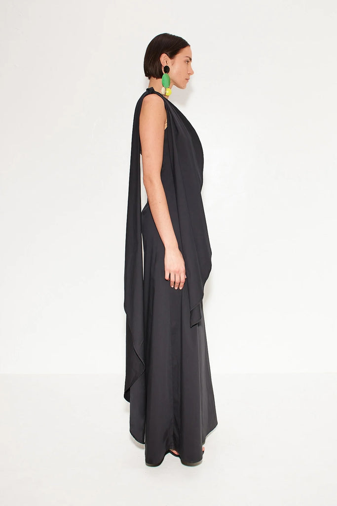 Dune Poplin Gown (Black) by Simon Miller