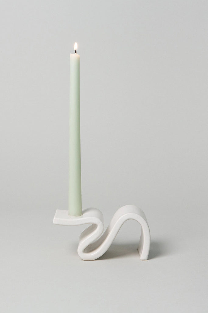 Wei Candlestick Holder (Cream) by Virginia Sin