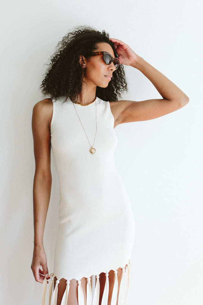 Eclisse Sleeveless Dress (Ivory) by Simon Miller