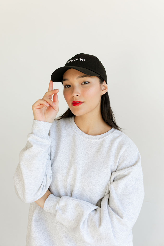 Hey Hi Yo Cap (Black) by Intentionally Blank