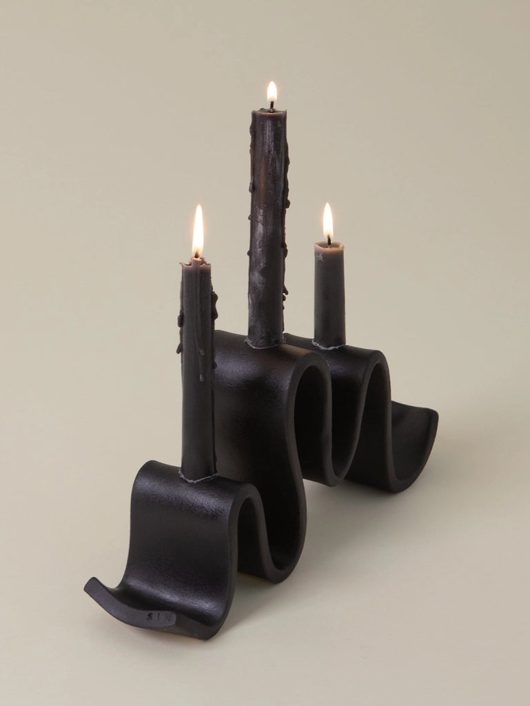 Wyat Candelabra (Black) by Virginia Sin