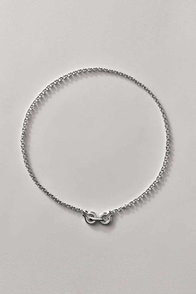 Large Ample Clasp Necklace (Silver) by Annika Inez