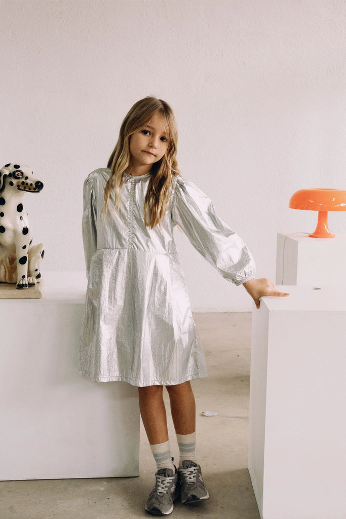 Metallic Dress (Kids) by Tiny Cottons