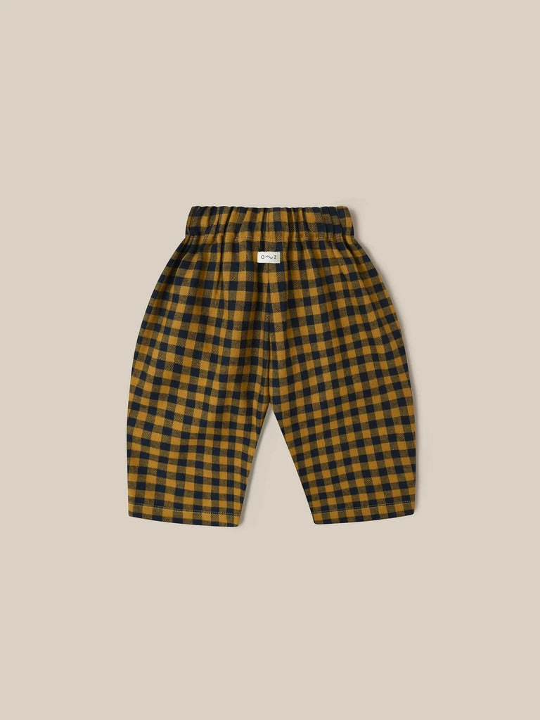 Gingham Carrot Pant (Blueberry) by Organic Zoo